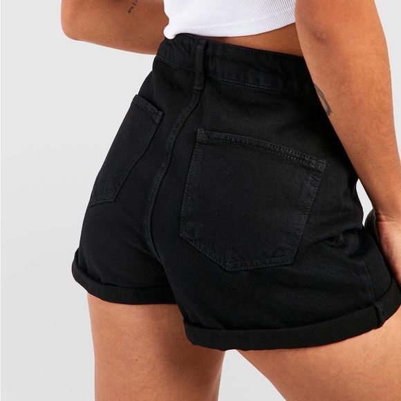 Urban Outfitters x Wax black grunge shorts distress punk y2k retro goth bottoms - Picture 2 of 8